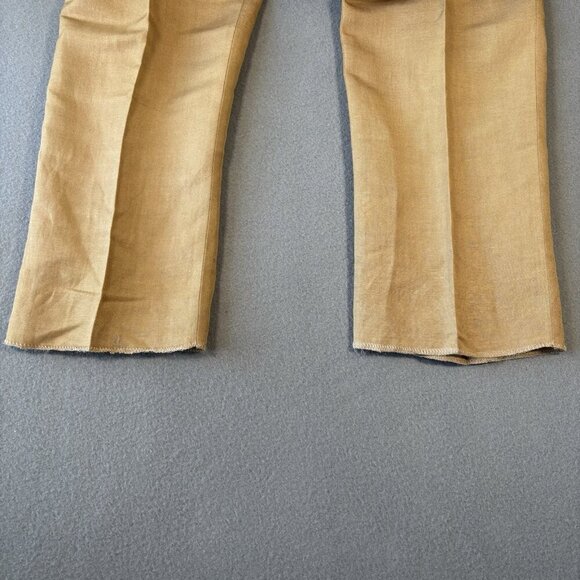 Ballin Relax Dress Pants Mens 36 Beige Tan Dunhill Linen Flat Front Wide Leg NWT - Picture 4 of 15